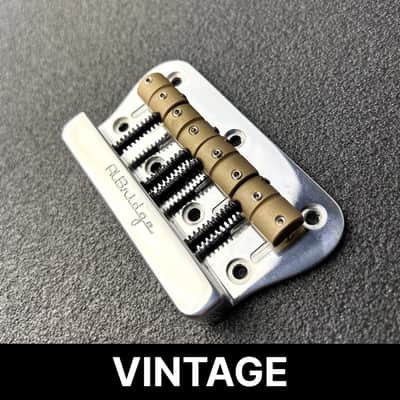 Fender MusicMaster Bass replacement AlBridge MMSV18 Vintage Bridge For Short-Scale Direct Replacement 18mm String Spacing. image 1