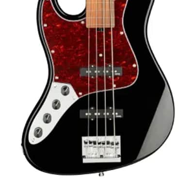 Sadowsky MetroExpress 21-Fret Vintage J/J Bass, Morado Fingerboard, Fretless With Lines, Lefthand, 4-String - Solid Black High Polish image 2