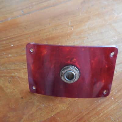 Kay Harmony Silvertone Tortoise Plastic Jack Plate with Switchcraft Jack. image 4