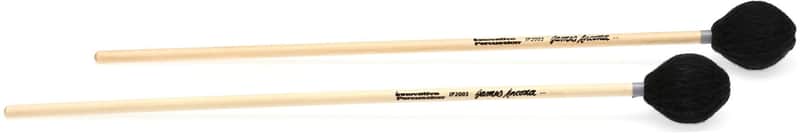 Innovative Percussion IP2003 James Ancona Medium Marimba Mallets - Black Yarn - Birch (5-pack) Bundle image 1