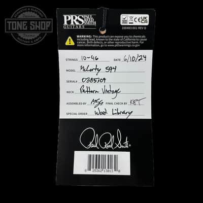 Mint PRS Wood Library McCarty 594 10-top Quilt Faded Whale Blue Smokeburst w/case image 10