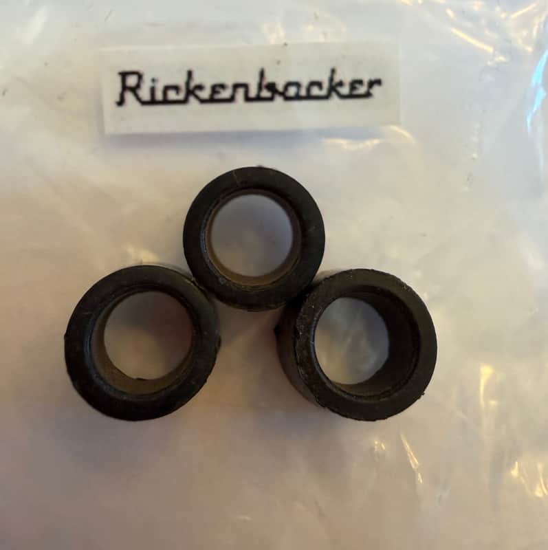 Rickenbacker bass pickup spacers and pickguard spacers/stand-offs/grommets [Set of 3]  - Black image 1