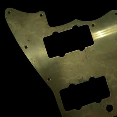 Jazzmaster Pickguard Scratchplate - NO Upper Controls / Rhythm Circuit - USA 60s Vintage - Aged Brass - Made-to-Order image 2