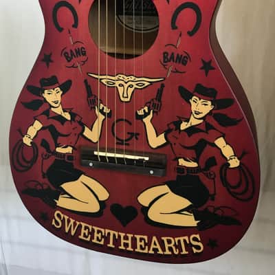 Gretsch G4530 Americana Limited Edition Wild West Sweethearts Acoustic Guitar 3/4 Size G-4530 Wild West Sweethearts Graphic image 2