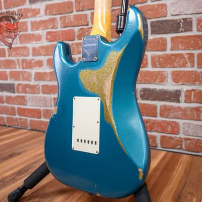 Fender Custom Shop 2017 Limited NAMM 64 Stratocaster Relic 2017 Ocean Turquoise Over Gold w/OHSC image 13
