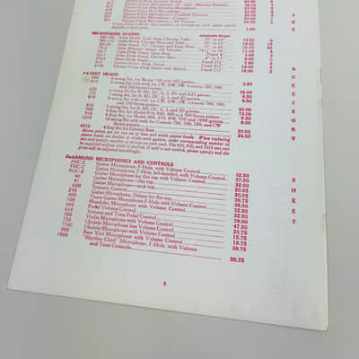 Rickenbacker Technical Data & Price List 1968 image 2