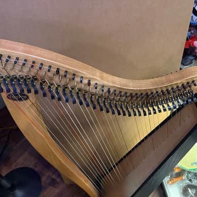Dusty Strings Ravenna 34 / 34-String Lever Harp w/ Full Loveland Levers, Stand & Tuning Wrench - Natural/Black image 2