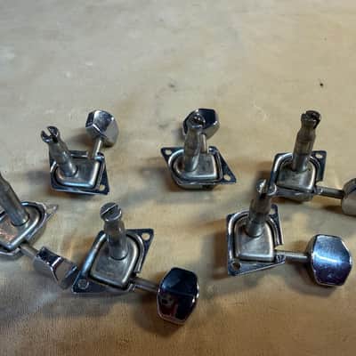 Fender F tuners working set of 6 1970s - Chrome image 3