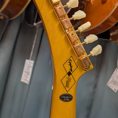 Epiphone '58 Korina Explorer 2023 - Aged Natural (White Pickguard) image 22