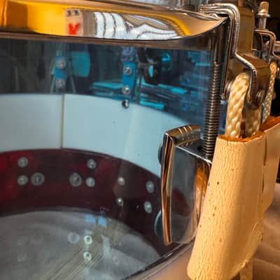Ludwig Bicentennial Marching Snare 1976 - Acrylic-Red, White, and Blue image 9