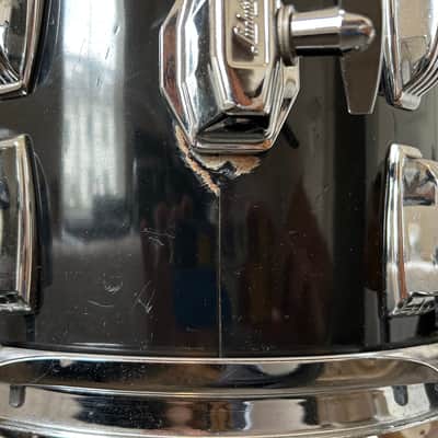 1980s Ludwig Hollywood Drum Set – Original Black Cortex – 6‑Ply Maple – B/O Badges image 7