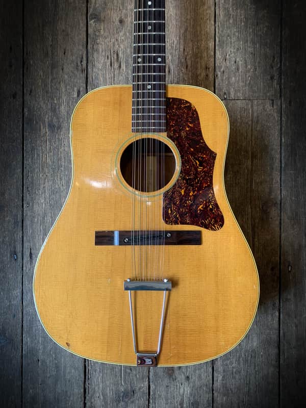 1967 Gibson B45-12-N 12 Stain Acoustic in Natural finish with hard shell case image 1