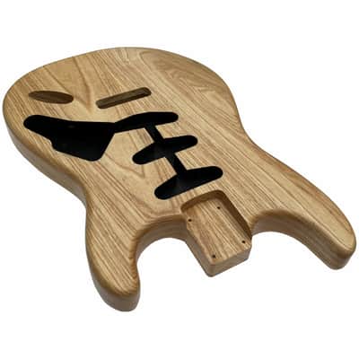 Amuic Strat Electric Guitar Body Vintage, 2Pcs SSS Roasted Swamp Ash Wood Body for ST Electric Guitar (Natural) image 5