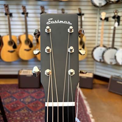 Eastman E2D-DLX-SB All-Solid Cedar/Sapele Dreadnought Acoustic-Electric Guitar Sunburst w/Padded Gig Bag image 7