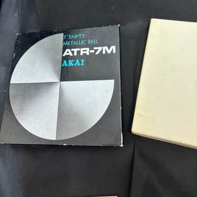 AKAI ATR-7M 7 Inch Open Reel Audio Tape Metal Reels 2 Boxed Set Tested image 3