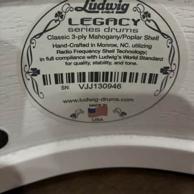 Ludwig LS908 Legacy Mahogany Jazz Festival Reissue 5.5x14" 8-Lug Snare Drum 2019 - Present - Vintage Black Oyster Pearl RINGO image 8