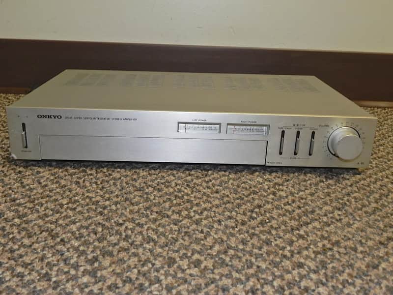 Onkyo A-15 Integrated 170 Watt Stereo Power Amplifier  Silver image 1