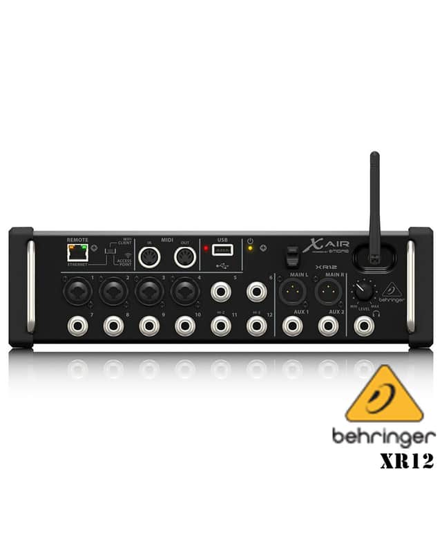 Behringer XR12 12-Input Digital Mixer with 4 Programmable Midas Preamps USB Stereo Recorder image 1
