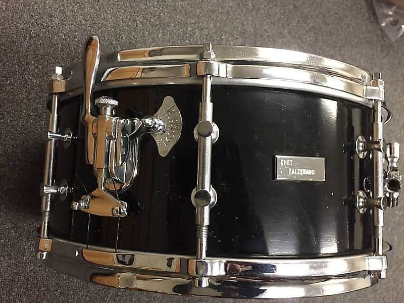 Original Billy Gladstone 6x14" Snare Drum in Black Lacquer w/ Chrome Hardware  WOW! image 1
