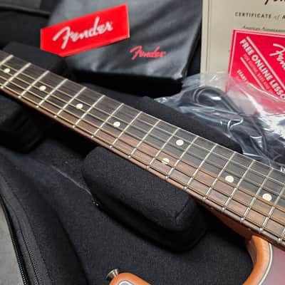 Fender American Acoustasonic Stratocaster 2020 BRAND NEW Sunburst Mahogany Body Spruce Top Semi-Hollow Body USA Fishman Piezo Noiseless Pickup Acoustic-Electric Guitar image 6
