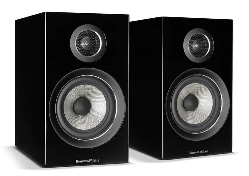 B&W 707 S2 Bookshelf Speakers; 707S2; Gloss Black Pair (New) image 1