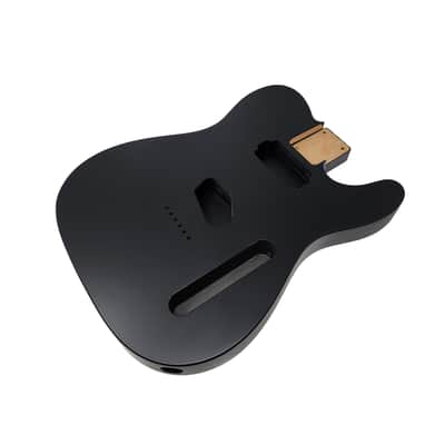 Brio T-Style Guitar Body – Black -Nitro Satin - Alder image 3