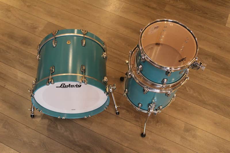 LUDWIG Classic Maple Downbeat Heritage Blue 20x14, 12x8, 14x14 image 1