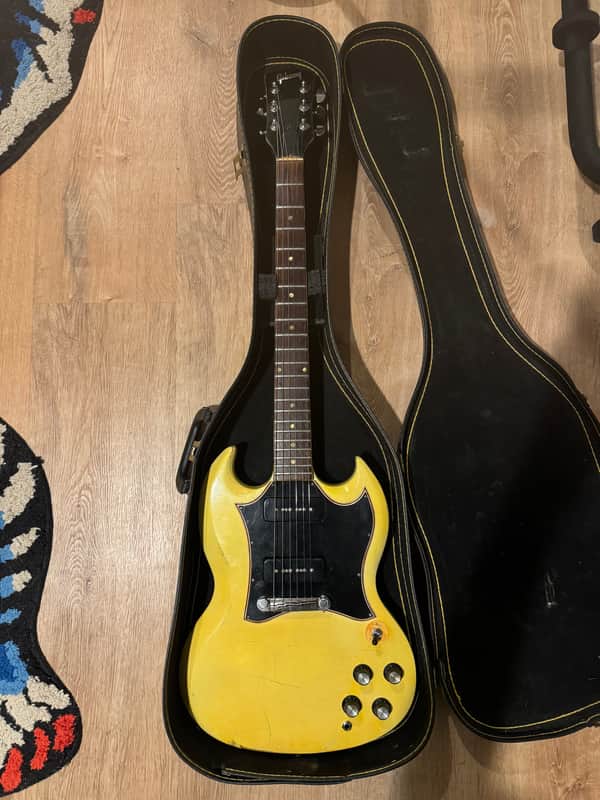 1968 Gibson SG Special "Large Guard" Yellow Refin image 1