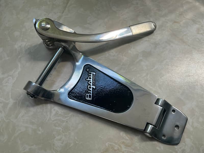 Bigsby B60 Vibrato Tailpiece with Tremolo Bar, Polished Aluminum Chrome image 1