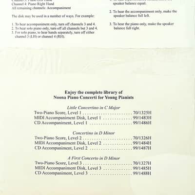 Piano Concerti Accompaniments - General MIDI 3.5" disk image 2