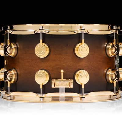 DW Collector's Maple SSC Maple 8x14 Snare Drum - Honey to Ebony SS Burst image 4