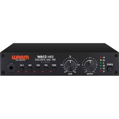 Warm Audio WA12 MKII Single Channel Mic Preamplifier & Instrument DI - Black image 1