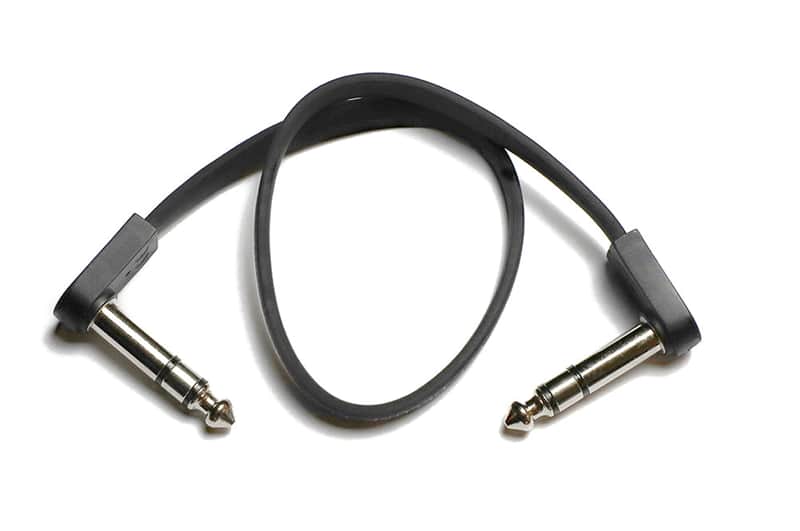 EBS Flat Patch Cable with TRS Stereo Ends - 28 CM image 1