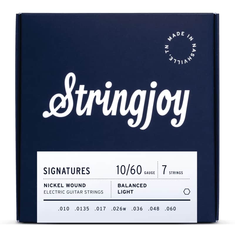Stringjoy 10-60 7-String Balanced Light Gauge Signatures - Nickel Wound Electric Guitar Strings-SJ-BAL107 image 1