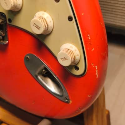 Fender Stratocaster 1964 Fiesta Red Refin Hardtail conversion 3kg image 7