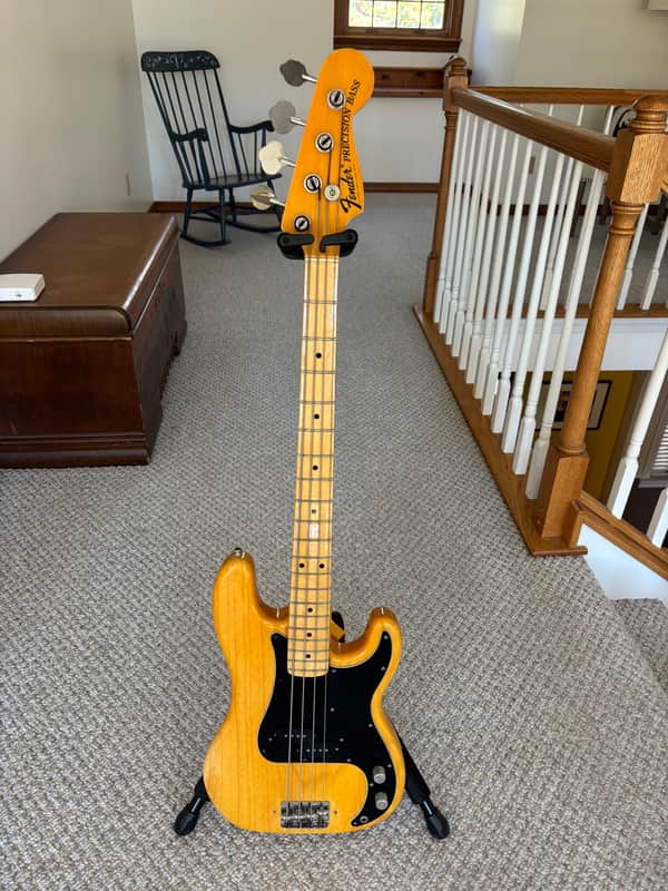 Fender Precision Bass with Maple Fretboard 1976 - Natural image 1