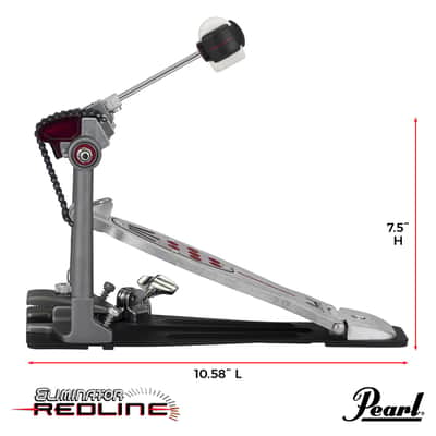 Pearl P-2050C Eliminator Redline Single Bass Drum Pedal w/Case - Chain Drive image 7