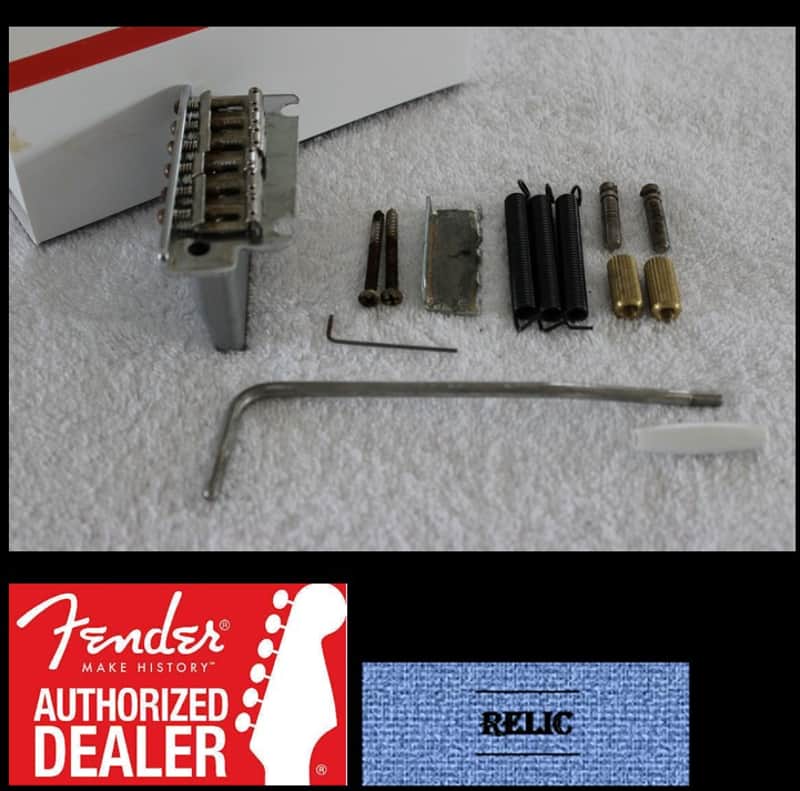 Fender American Standard USA Aged/Relic Modern 2-point Chrome Stratocaster Tremolo Bridge Assembly 007-5091-049 image 1