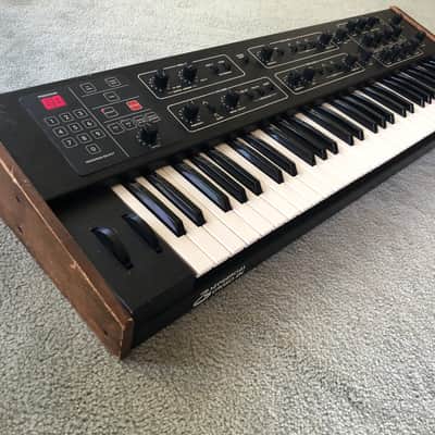 Sequential Prophet 600 61-Key 6-Voice Polyphonic Synthesizer 1982 - 1985 - Black with Wood Sides image 1