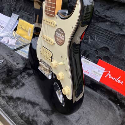 ♚ PRISTINE ♚2014 Fender American Standard Stratocaster HSS *USA♚BLACK♚Custom Shop PuPs image 13