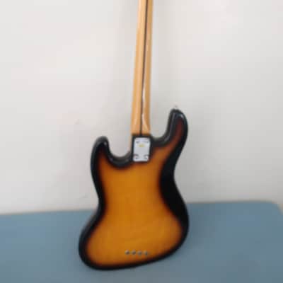 Vintage 1970s Hondo Deluxe Series 840 Top Of The Line Series Jazz Bass Big MIK Korea Sunburst Retro Relic Hi Quality Big Chunky U Neck 10 Pound Bass! Teisco Cort image 10