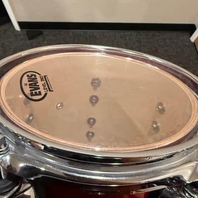 ~RARE!~ Premier Genista 6-Piece 8/10/12/14/16/22 Drum Kit Set in Red Mist Gloss Lacquer (Rm4) image 12