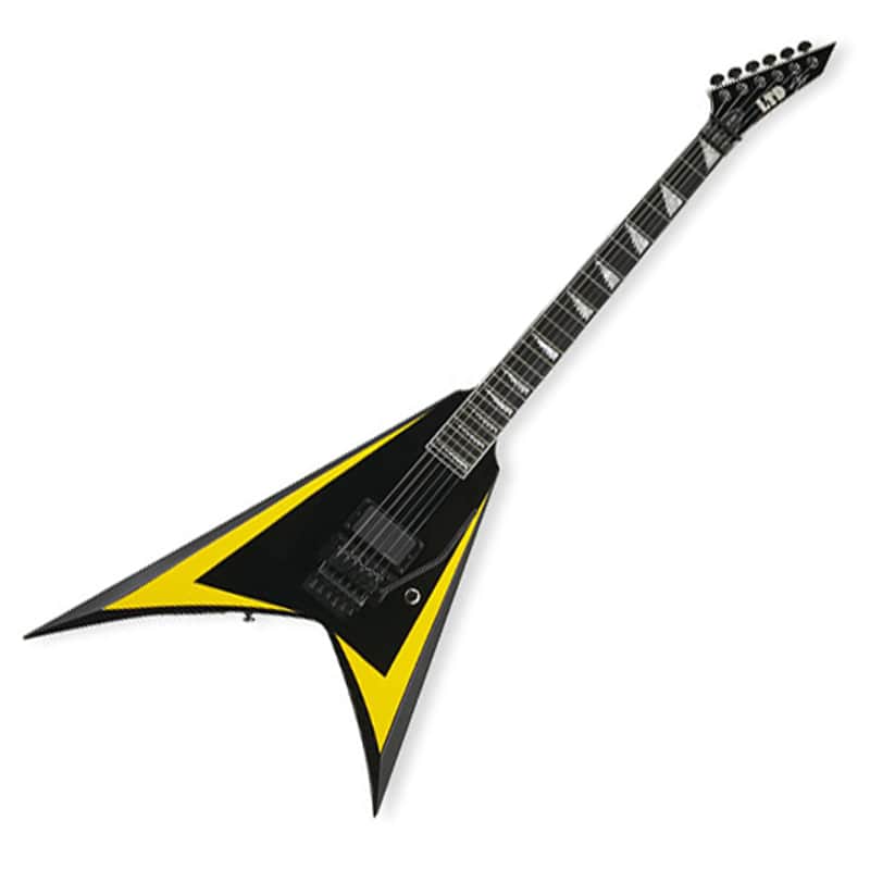 ESP LTD Alexi-600 Black with Yellow Pinstripe (B stock) | Reverb