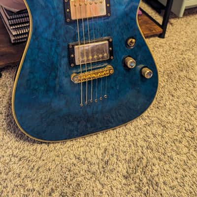 Schecter Omen Extreme-6 2010 - Present - Ocean Blue Burst image 2