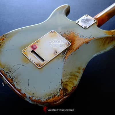 Fender Stratocaster Blue Gray Aged Relic Made in USA image 6