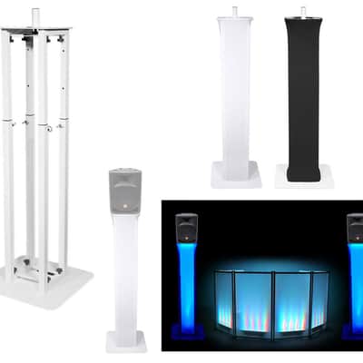 (1) Rockville White Adjustable Totem Stand For Rockville RPG8 8" Speaker image 1