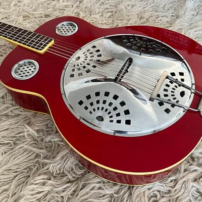 Vintage 1970s Mosrite of California D-40 D-50 Dobro Resonator Acoustic Guitar Red USA image 1