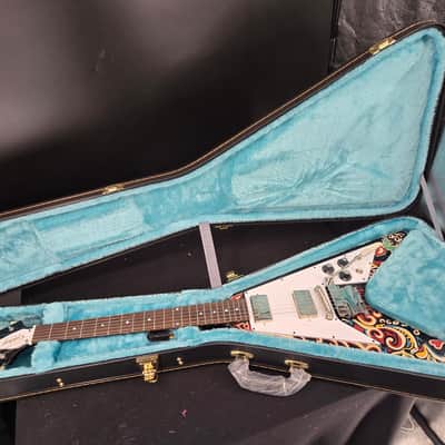 Epiphone Jimi Hendrix "Love Drops" Flying V (Incl. Hard Case)Ebony image 8