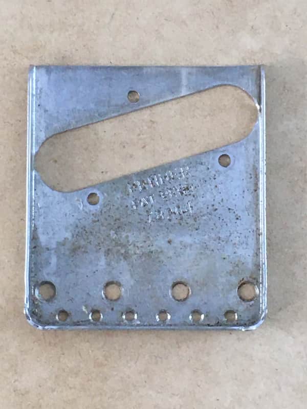 Lefty Fender American Vintage 1962 Reissue Serial Tele Bridge Plate USA Relic image 1