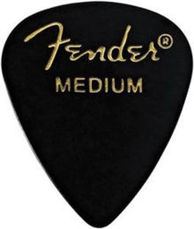 Fender 351 Celluloid Picks - 12-Pack-Black / Medium image 1